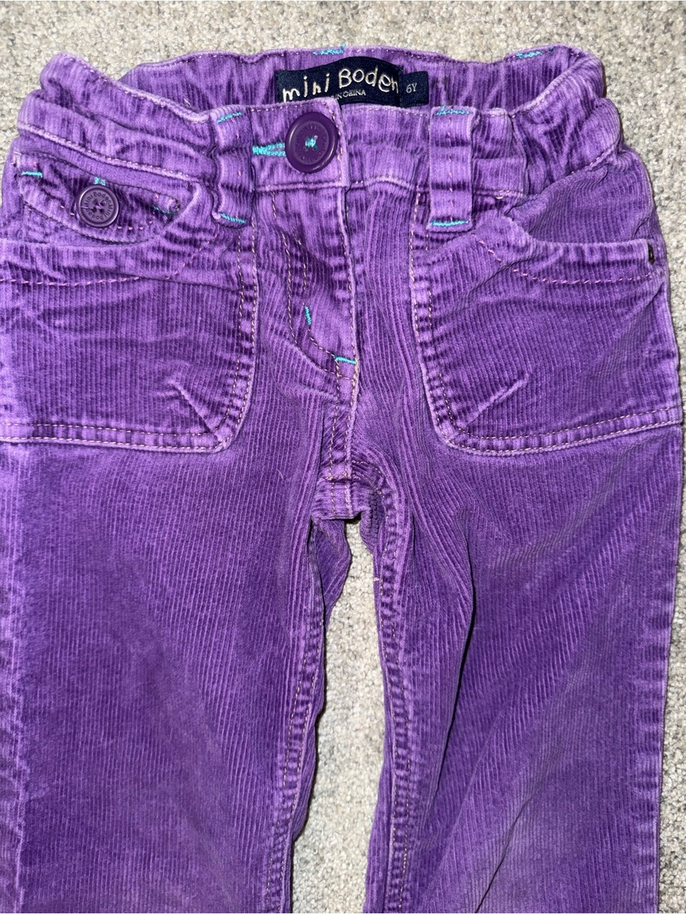 Mini Boden - 6y - purple corduroy pants - Picture 9 of 11